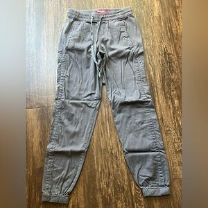 Union Bay Jogger Pants Womens Size XS Gray Solid Pockets Comfort Drawstring